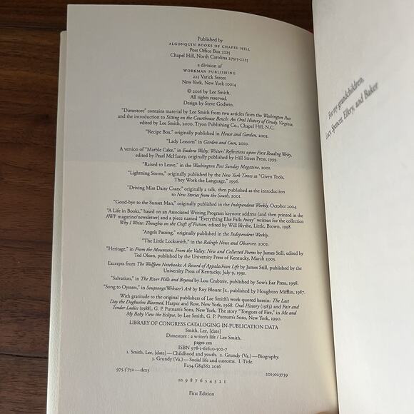 Lee Smith Dimestore A Writer's Life Hardcover 2016 Algonquin - Picture 8 of 11